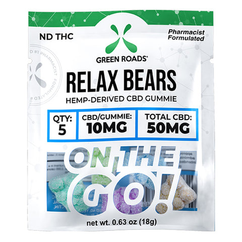 Relax Bears On The Go CBD Gummies - 50mg - 5 count